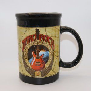 Hard Rock Cafe Embossed Guitar Coffee Mug 1971 Love All Serve All